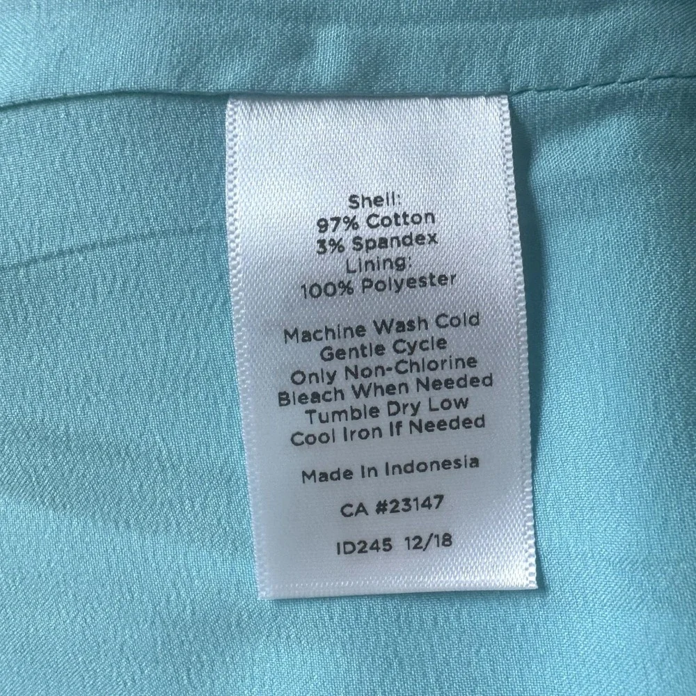 Talbots Coastal Beachy Resort Blue Medallion Tile Print Cotton Mini Skirt Sz 14